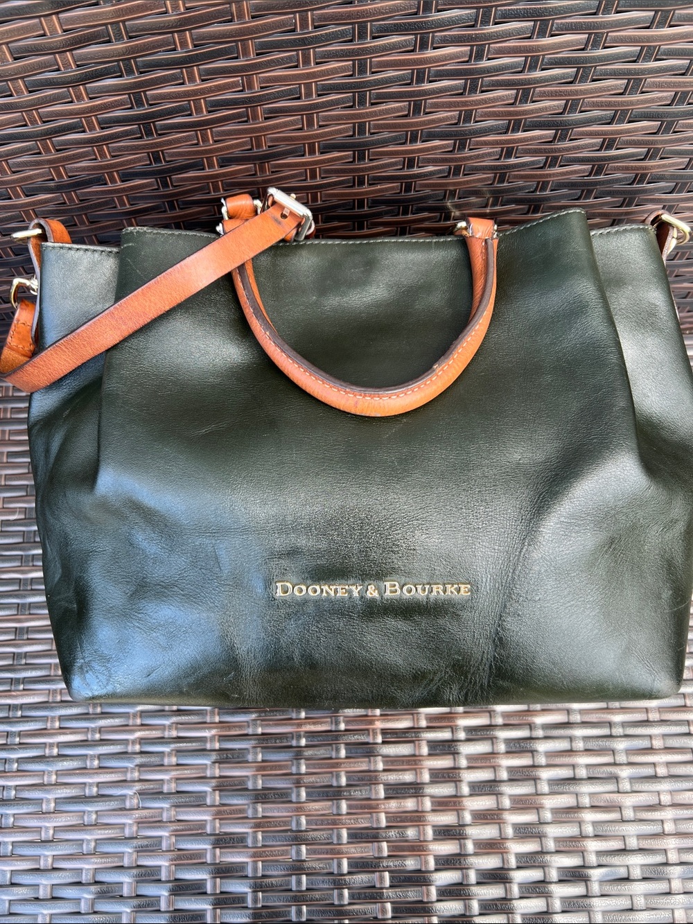 Dooney & Bourke City Large Barlow Satchel - Dark Forest Green - Picture 3 of 16